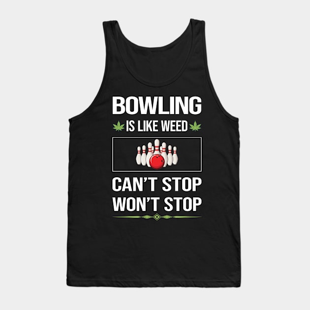 Funny Cant Stop Bowling Tank Top by symptomovertake